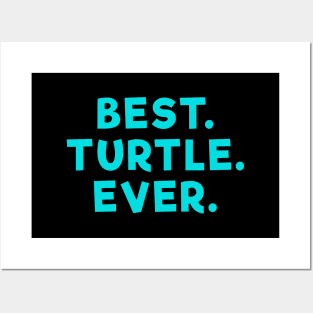 best turtle ever Light Blue Posters and Art